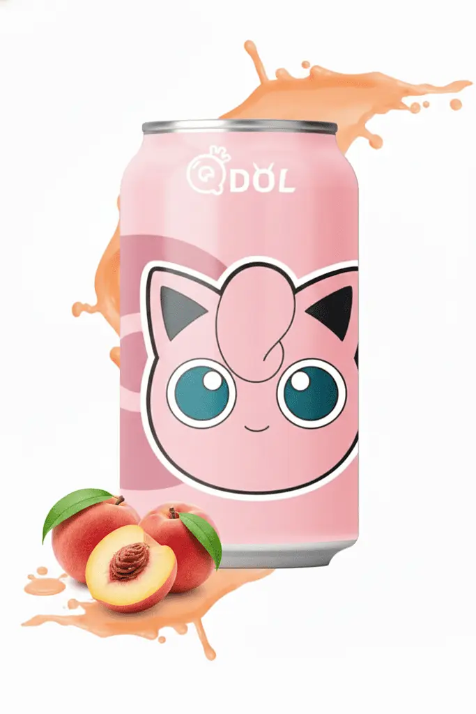 Газований напій Qdol Pokemon Peach Jigglypuff 330 мл - фото 2