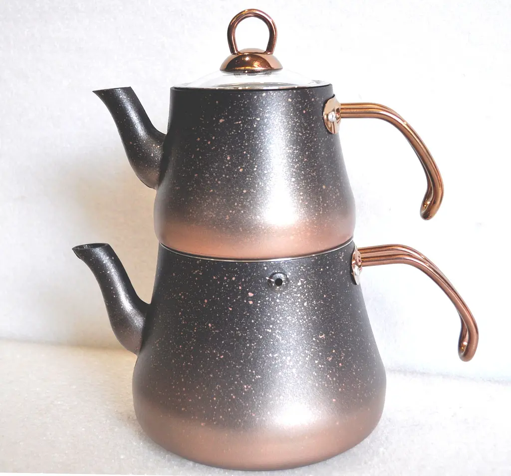 Двоярусний чайник O.M.S. Collection 8200-XL Bronze (1,8/3,75 л.)