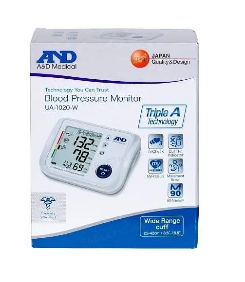 Тонометр AND UA-1020w Afib с адаптером автоматический на плечо - фото 1