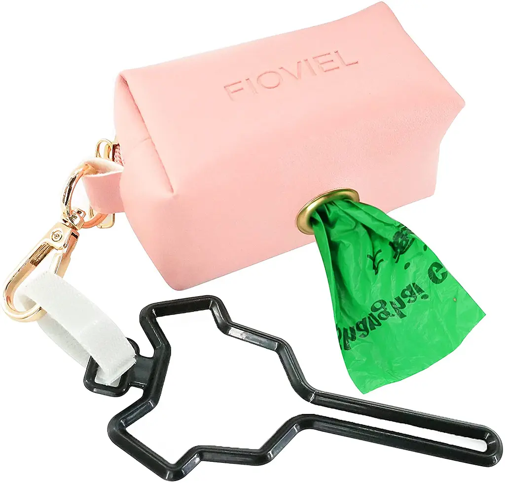 Диспенсер для біопакетів Fioviel dog poop bag dispenser рожевий - фото 2