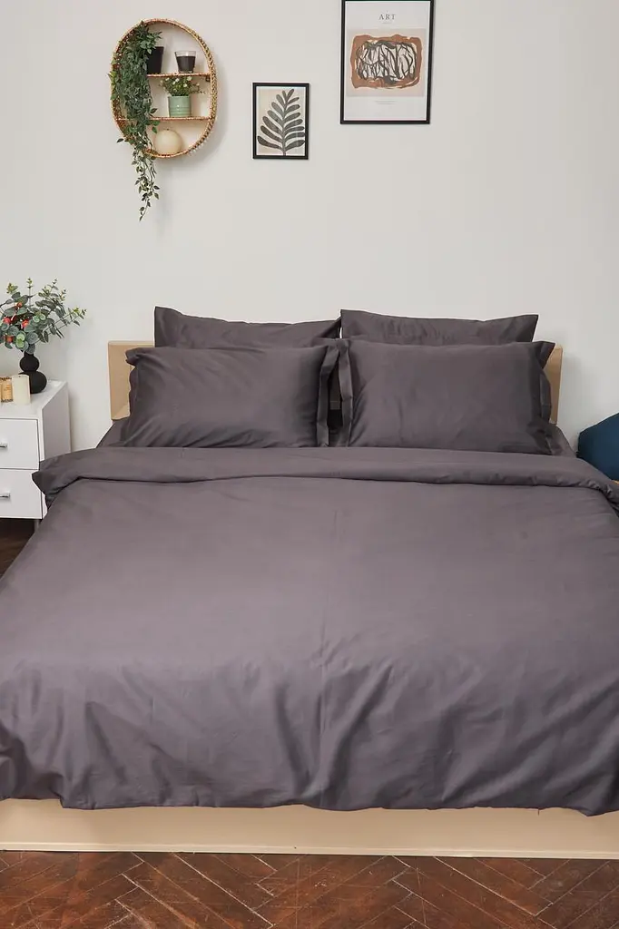 Комплект постільної білизни Moon&Star King Size 220x240 см наволочки 2х70х70 см Rain Cloud Satin Premium - фото 2