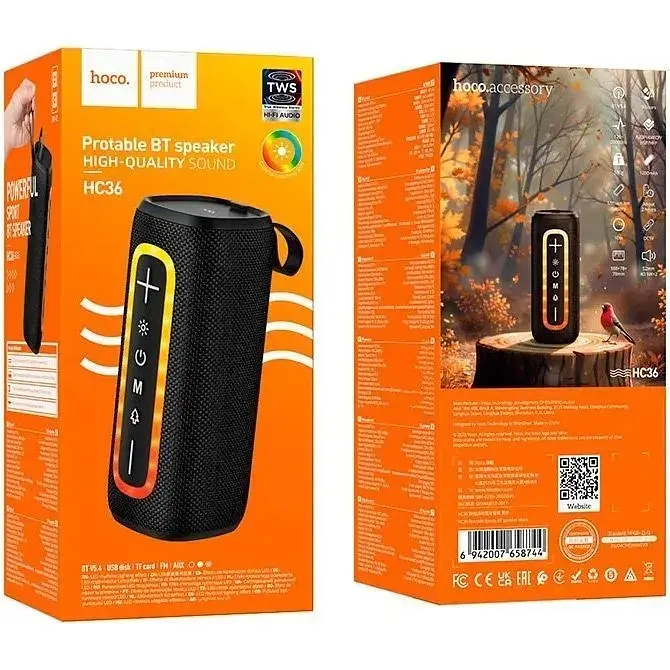 Портативная акустика Hoco HC36 Brocade Sport Black [149317] - фото 4