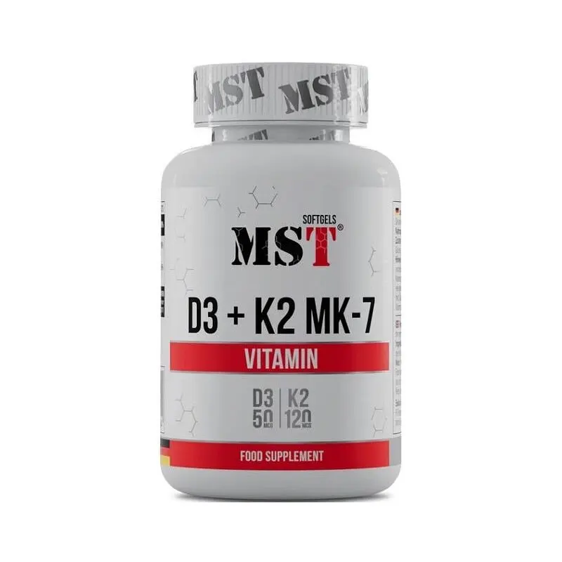Амінокислота Vitamin D3 + K2 MK7, 60 капсул MST vit0003968
