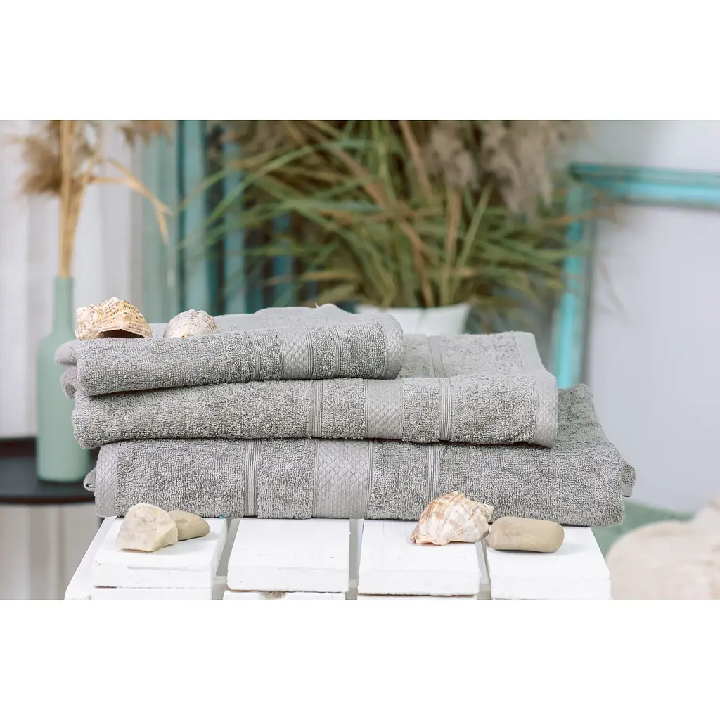 Набір банних рушників №5082 Elite SoftNess Smoky, 3 шт. (2200003182880) - фото 2