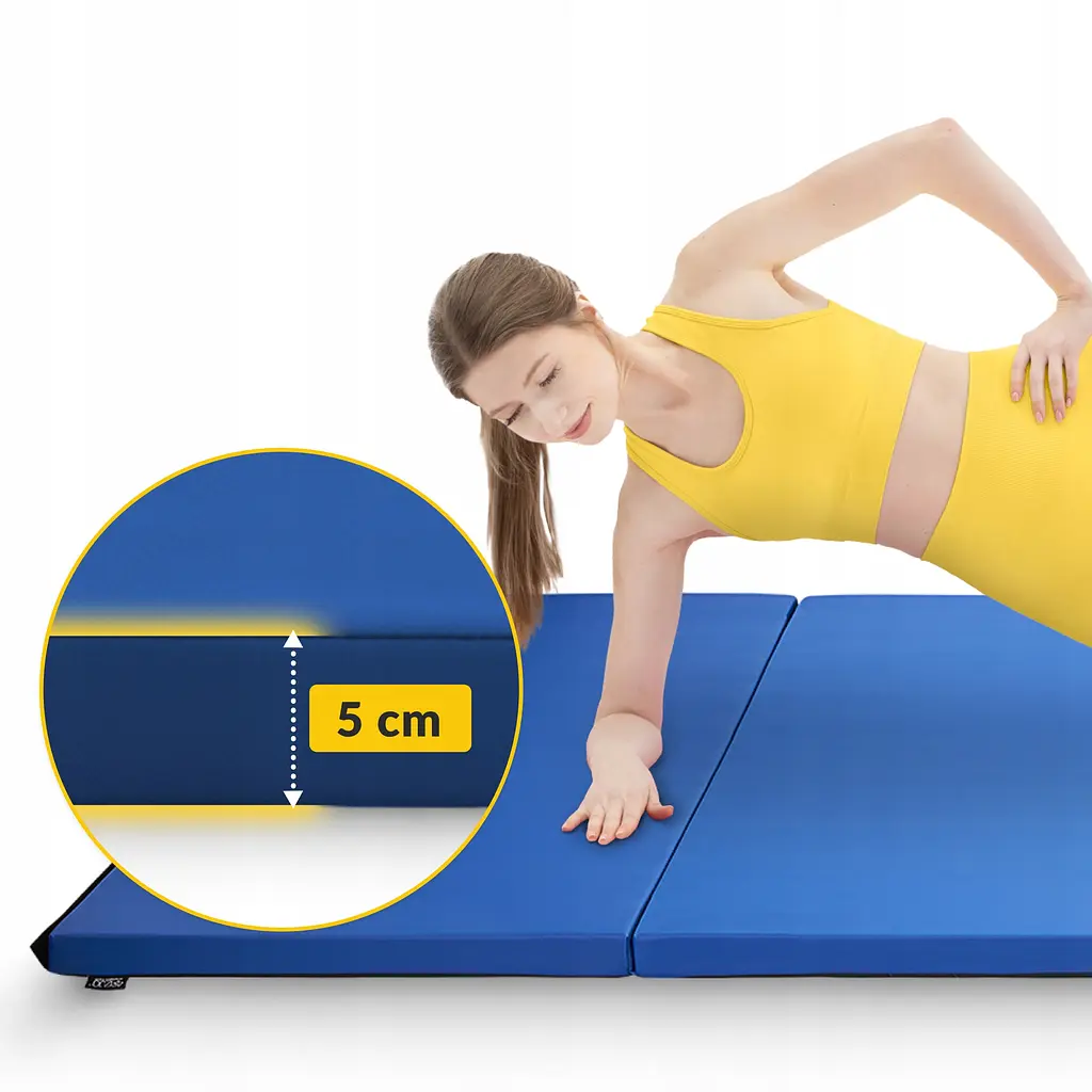 Мат гімнастичний складаний 4FIZJO XL 240 x 120 x 5 см Blue (P-5907739319715) - фото 10