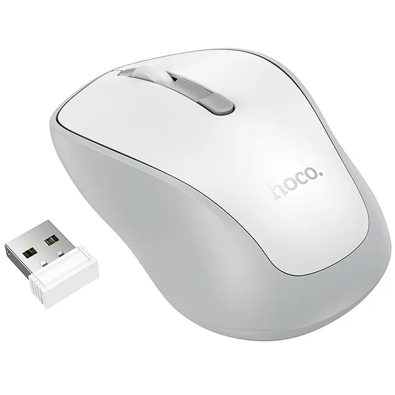 Миша бездротова Hoco GM41 Exciting Bluetooth + 2.4G White - фото 2