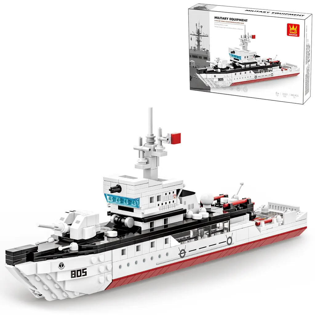 Конструктор Wange військовий корабель Type 081 мінний тральщик – дитячий конструктор, військова техніка, 380 деталей - фото 5