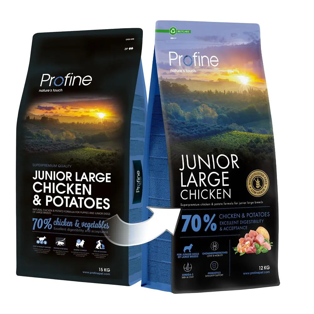 Корм сухий Profine Junior Large Chicken and Potatoes для цуценят і юніорів великих порід, з куркою і картоплею - фото 6