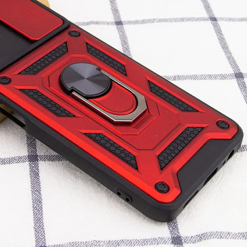 Ударостойкий чехол Camshield Serge Ring для Xiaomi Redmi Note 11 Global / Note 11S Червоний - фото 2
