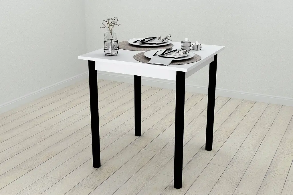 Стіл кухонний Ferrum-decor Агата 75x70x70 Чорний ДСП Біле 16мм (FRD-106245) - фото 4