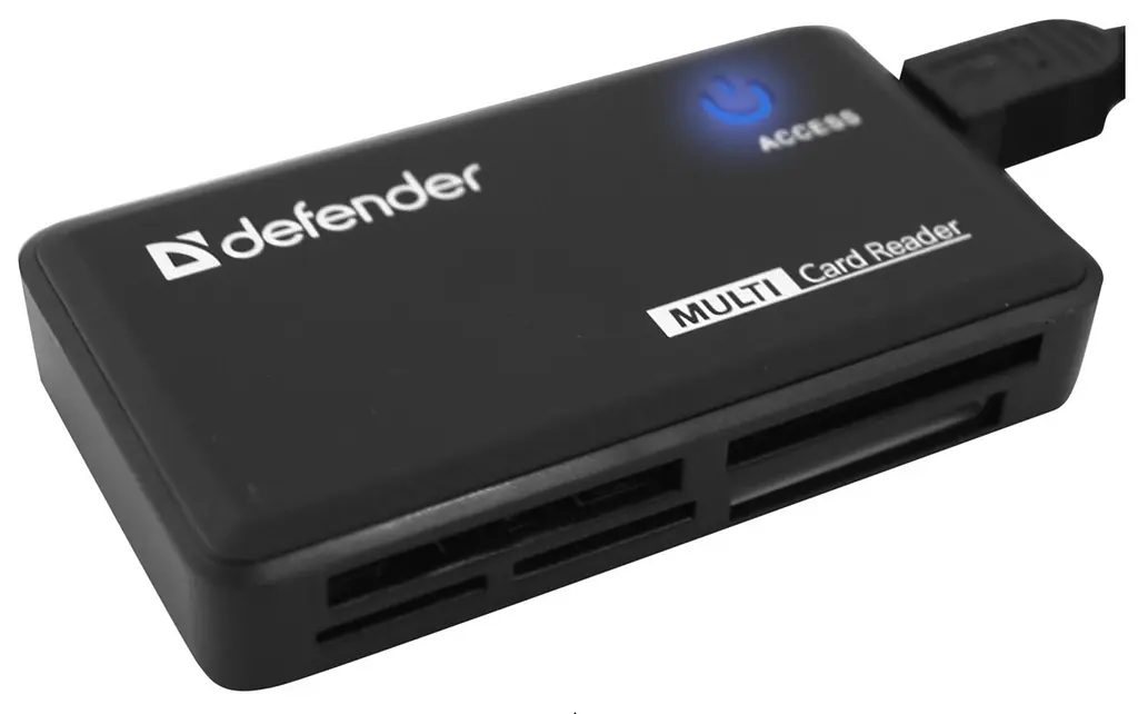 USB-хаб Defender Card Reader Optimus USB 2.0 чорний (83501) (6054061) - фото 2