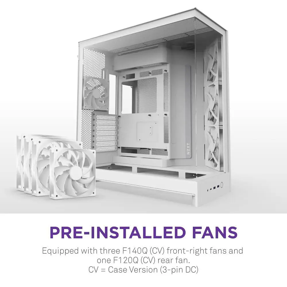 Корпус NZXT H9 Flow Tempered Glass без БЖ White (CM-H92FW-01) - фото 8