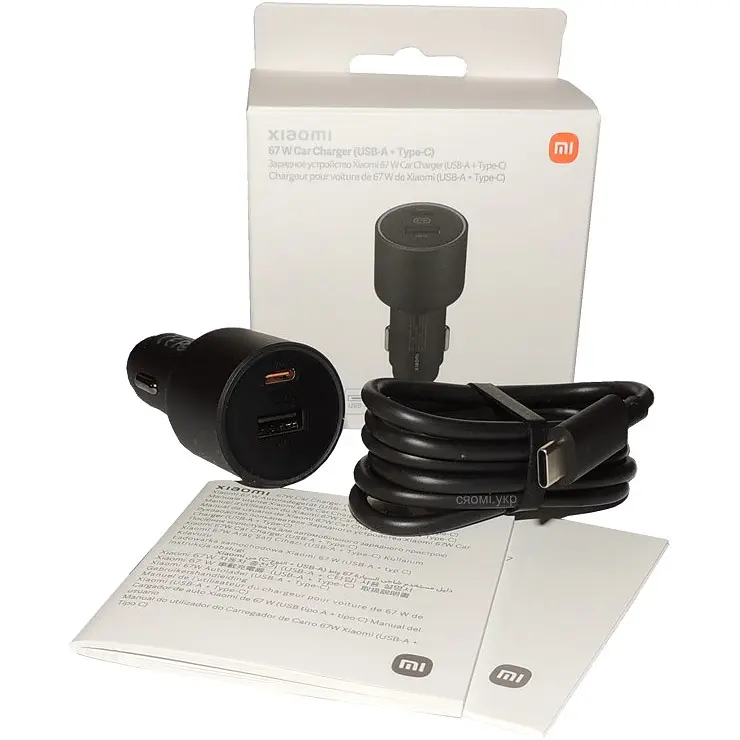 Автомобильное зарядное устройство Xiaomi Car Charger 67W USB/Type-C (BHR6814GL) [100070] - фото 5