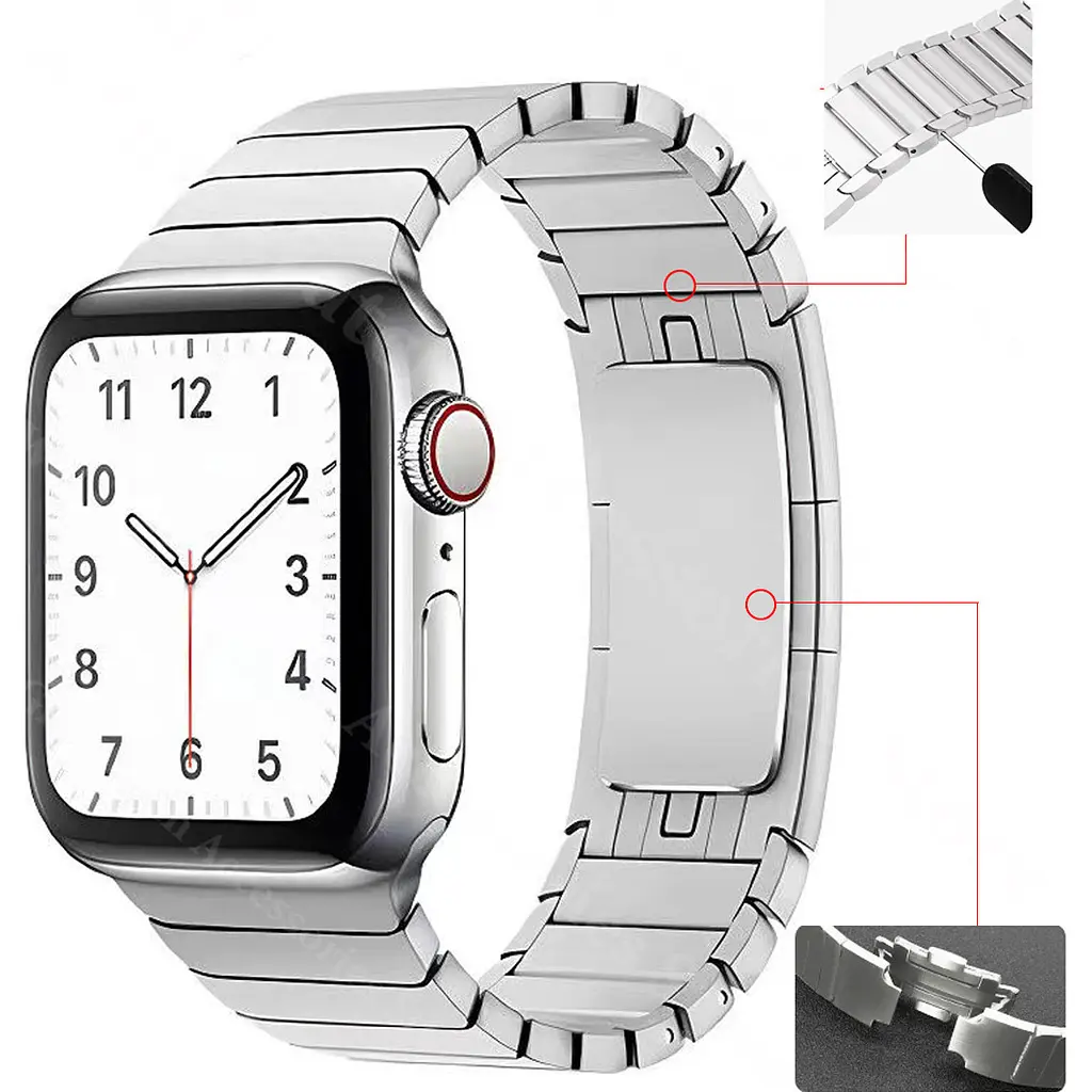 Ремінець DK Stainless Steel для Apple Watch 49/46/45/44/42mm Silver [117290] - фото 7