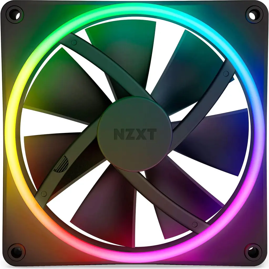 Вентилятор NZXT NZXT, F140RGB Duo - 140mm Dual-sided RGB Fan - Twin Pack (Black) (RF-D14DF-B1) - фото 2
