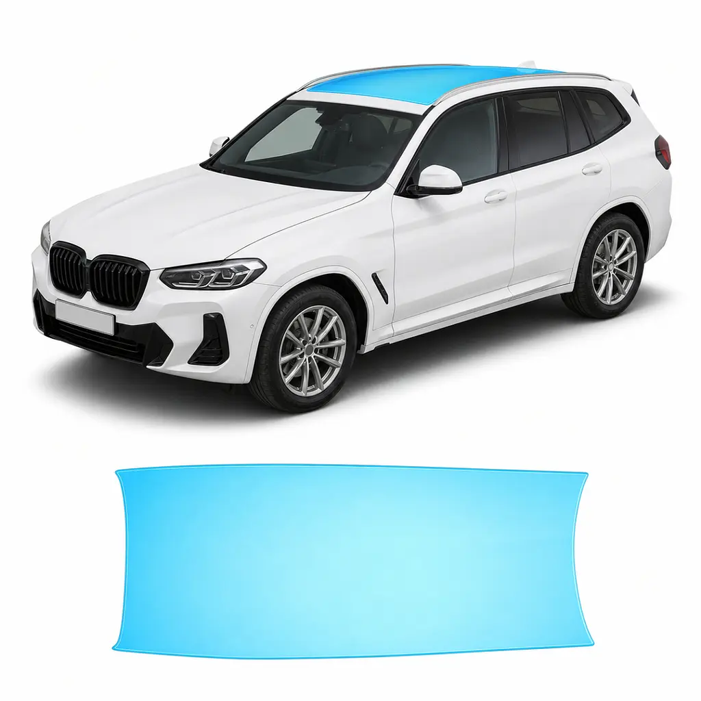 Антигравійна захисна бронеплівка за лекалами для BMW X3 G01 facelift 2021-2024 - зона даху