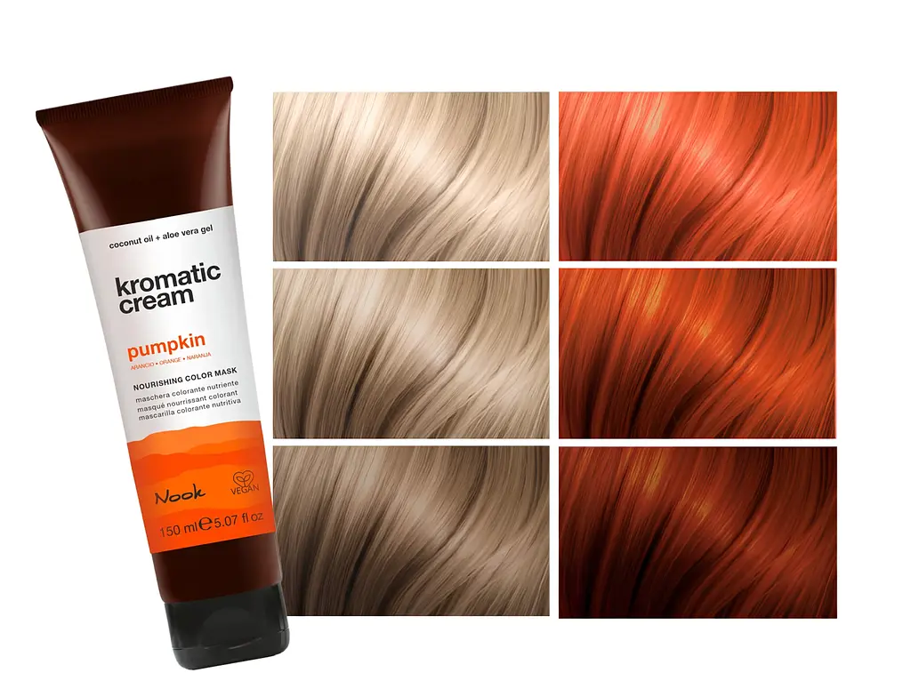 Живильна тонувальна маска ГАРБУЗ NOOK KROMATIC CREAM Nourishing Color Mask Pumpkin 150 мл - фото 2