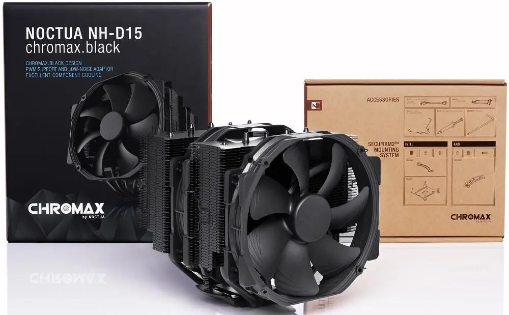 Кулер для процессора Noctua NH-D15 Chromax Black 1700 AM5 (NH-D15 CHROMAX.BLACK) - фото 3