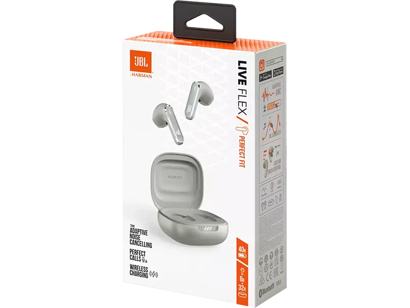 Навушники TWS (повністю бездротові) JBL Live Flex Silver (LIVEFLEXSVR) - фото 11