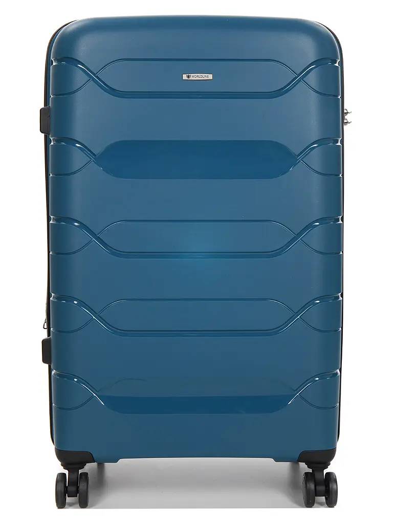 Валіза велика L поліпропілен Worldline Airtex 282 109л 74×47×30см Синій - фото 3