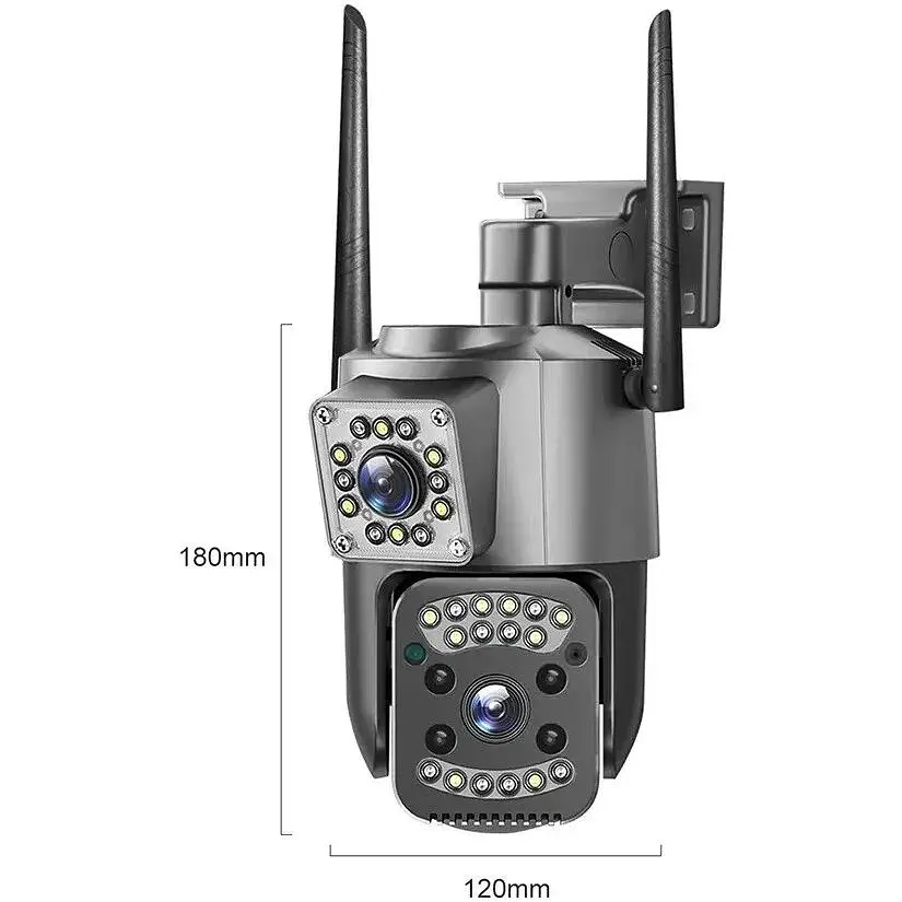 IP камера відеоспостереження RIAS SC03-4G Wi-Fi 2 об'єктива 4MP+4MP вулична з віддаленим доступом - фото 3