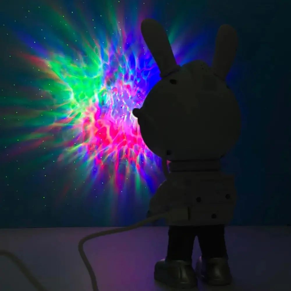 Нічник-проектор зоряного неба GALAXY NIGHTLIGHT PROJECTOR Світильник Заєць-космонавт з пультом 8 режимів - фото 4