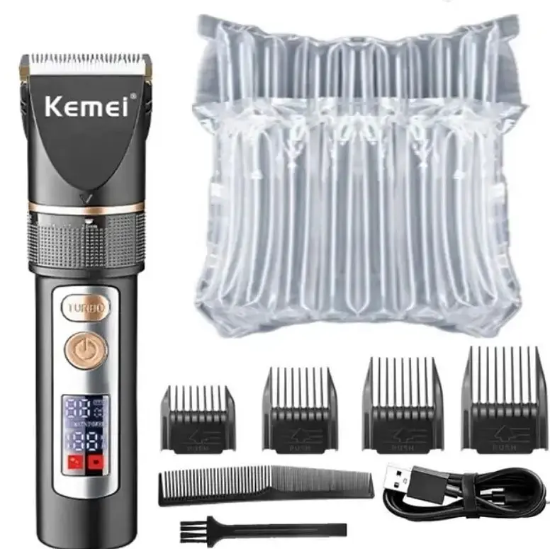 Машинка для стрижки Kemei LFJ-KM-5073 3 насадки Чорний (2390000002) - фото 3