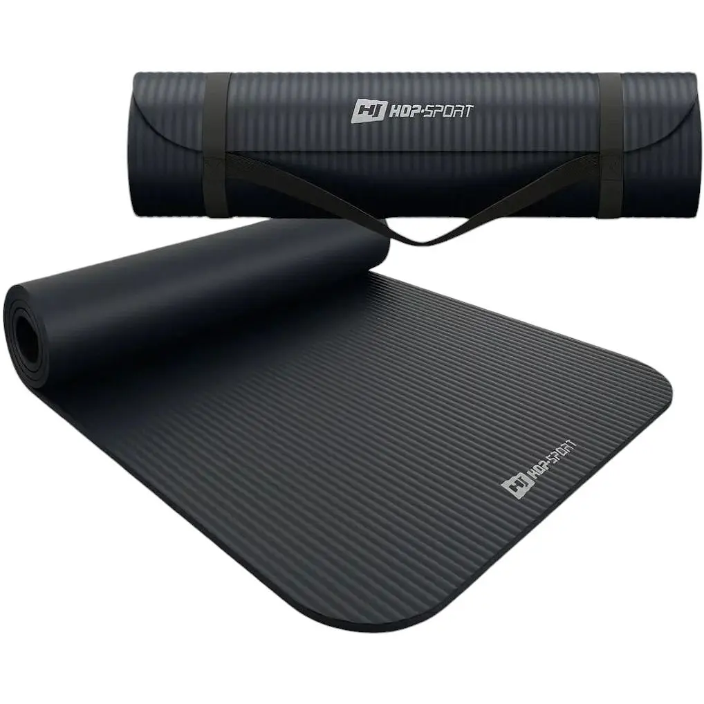 Килимок для йоги Hop-Sport HS-NB015GM NBR 1.5 см чорний - фото 5