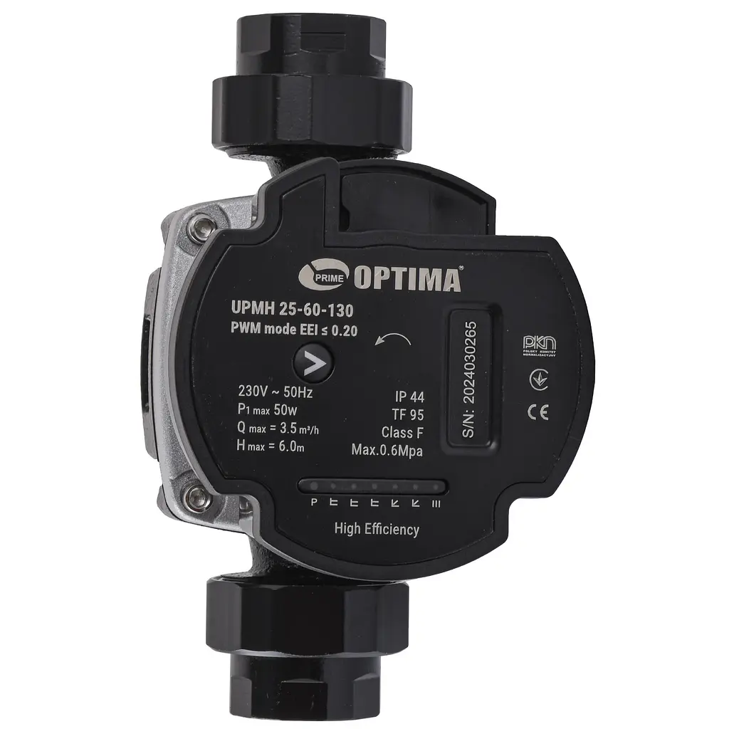 Насос циркуляционный энергосберегающий Optima PRIME UPMH 25-60AUTO 130 мм. - фото 2
