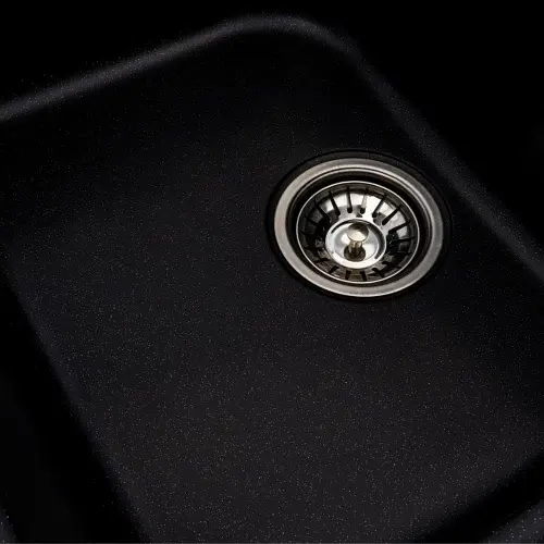 Кухонная мойка Platinum 7950 Equatoria гранитная глянцевая с креплением 79x50 см черный металлик (000035801) - фото 6