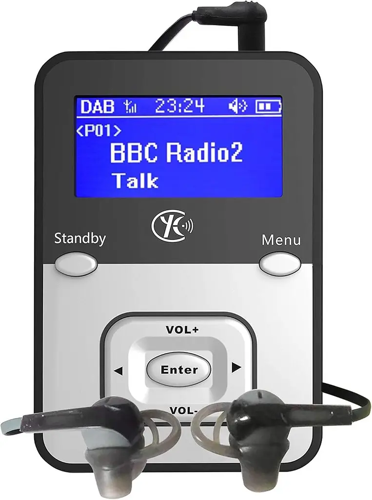 Yaakin K2, цифрове радіо Go DAB/DAB+/FM, акумуляторна батарея, портативний кишеньковий приймач, у комплекті - фото 5