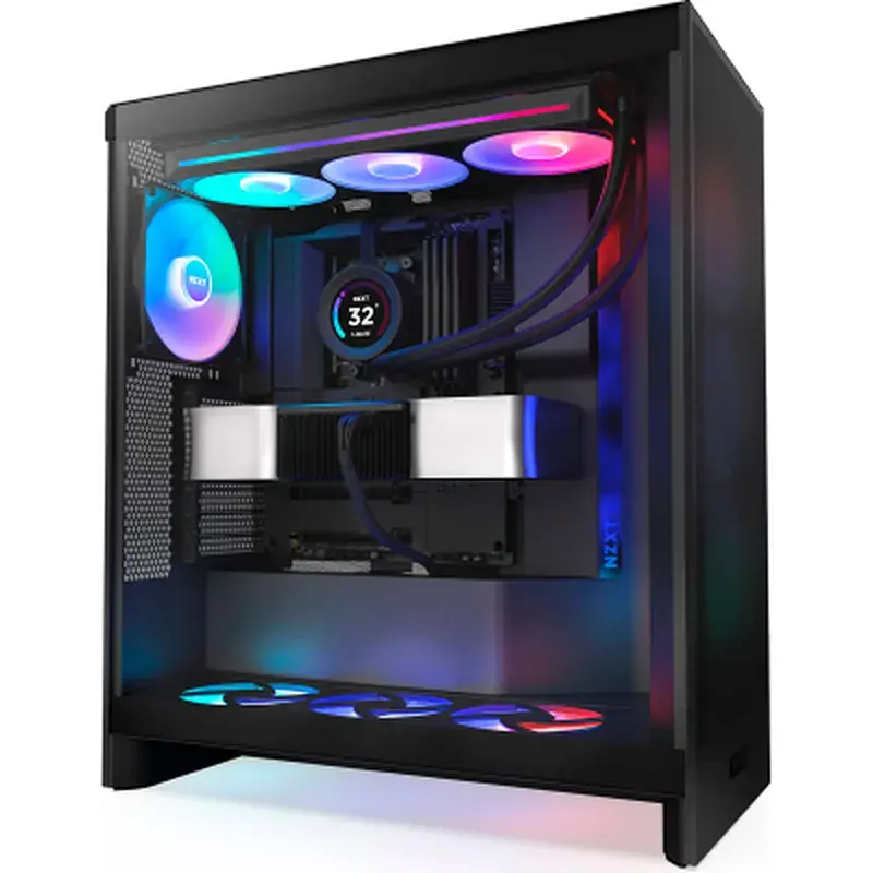 Корпус для ПК NZXT H7 Flow RGB All Black (CM-H72FB-R1) - фото 9