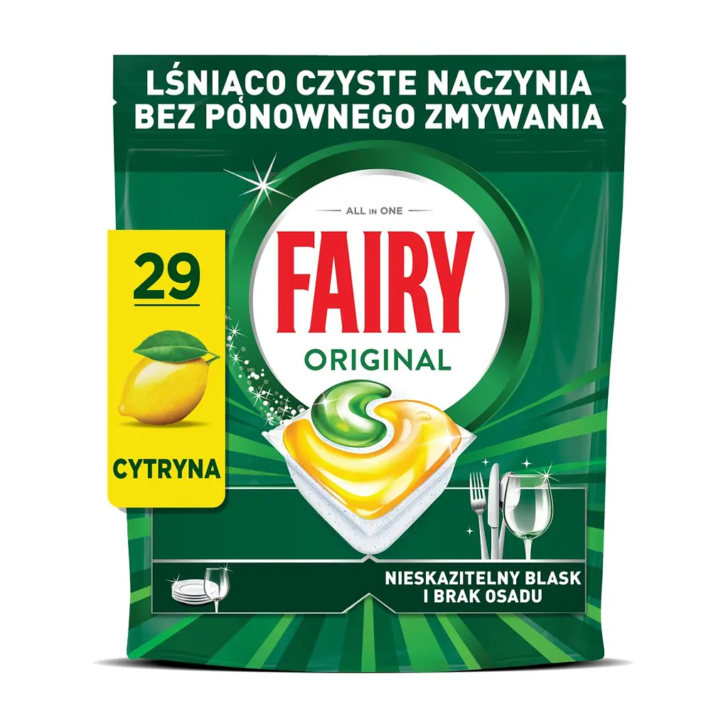 Таблетки для посудомийних машин Fairy Все-в-1 Original Лимон 29 шт. (8006530115711)