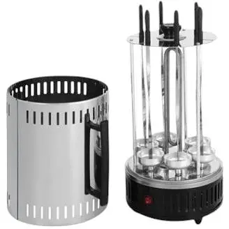 Электрошашлычница Crownberg cb-7416 6 шампуров 1000 Вт нержавеющая сталь (cb-7416_1025) - фото 2