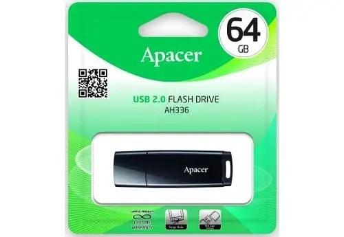 Флеш-накопичувач USB 64Gb AH336, Black, USB 2.0 (AP64GAH336B-1) Apacer teh0029115 - фото 3