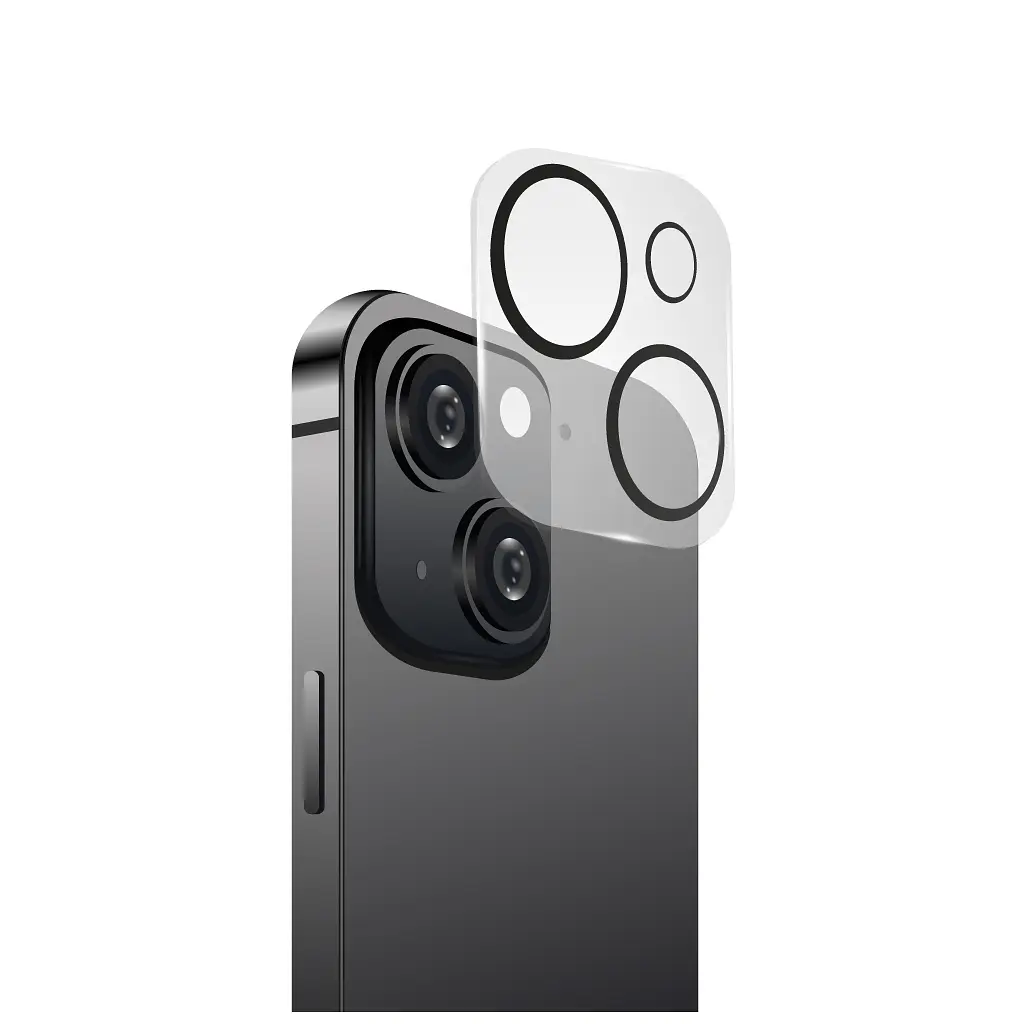 Стекло защитное Intaleo Camera Lens Apple Iphone 15 Plus Black (1283126576850) - фото 2