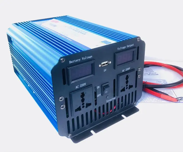 Преобразователь напряжения Power Inverter Wimpex WX-2100 UPS с зарядкой инвертор чистая синусоида LED дисплей 12 Вт 220 Вт Синий 2000 Вт - фото 2