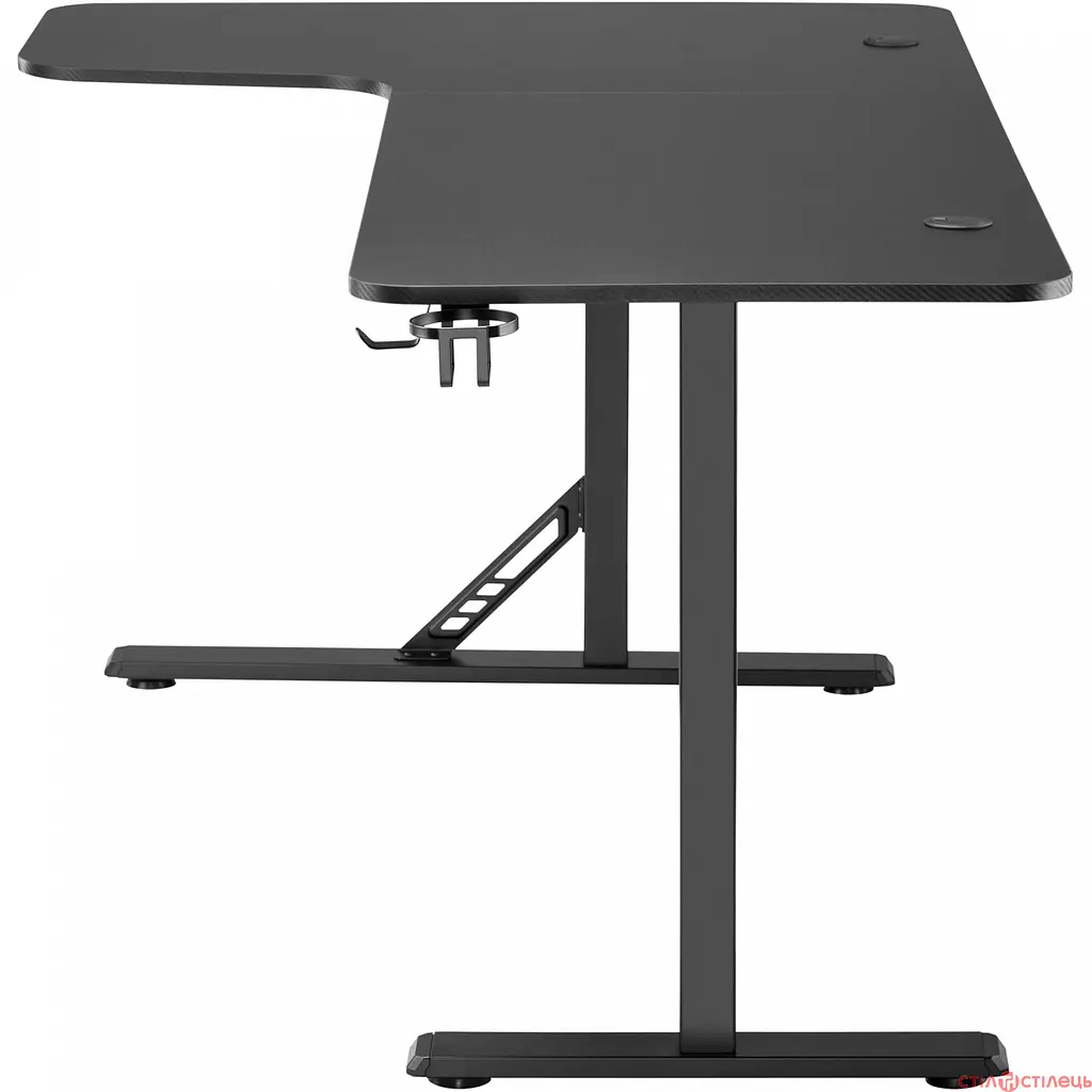 Комп'ютерний стіл GamePro г-подібний чорний (GDC216) - фото 4