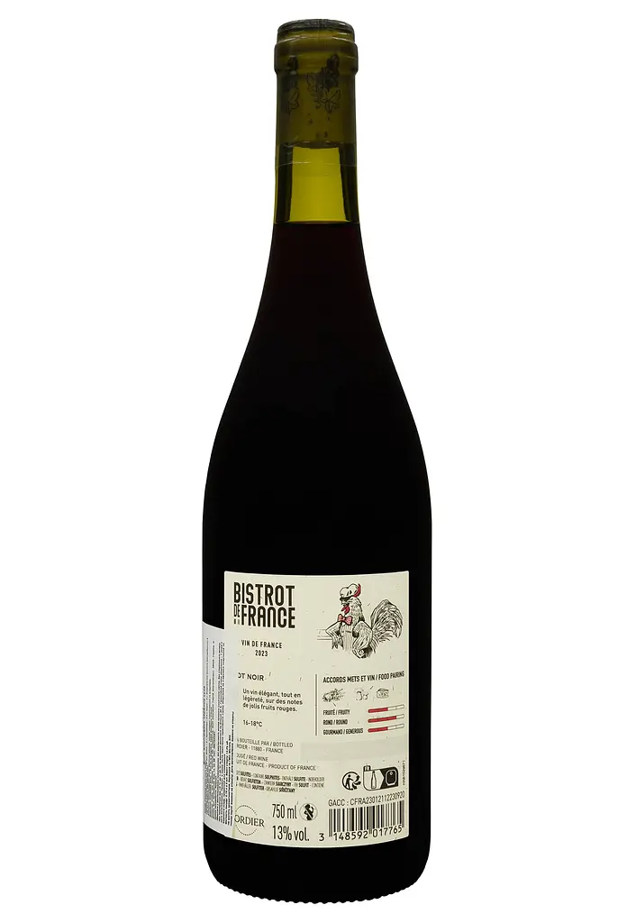 Вино Cordier Bistrot de France Pinot Noir червоне сухе 0.75 л - фото 2