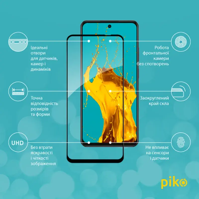 Скло захисне Piko Full Glue Oppo A3x Black (1283126598678) - фото 2