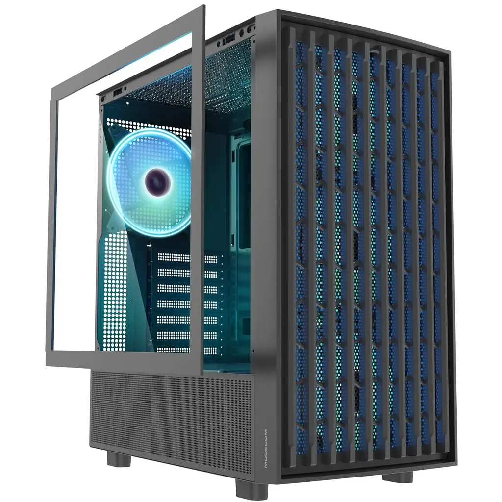 Корпус Modecom BREEZE BLACK USB 3.0x2 USB-Cx1 ARGB 4x140 мм fans без БЖ ATX (AT-BREEZE-MG-ARGB-10-0000) - фото 5