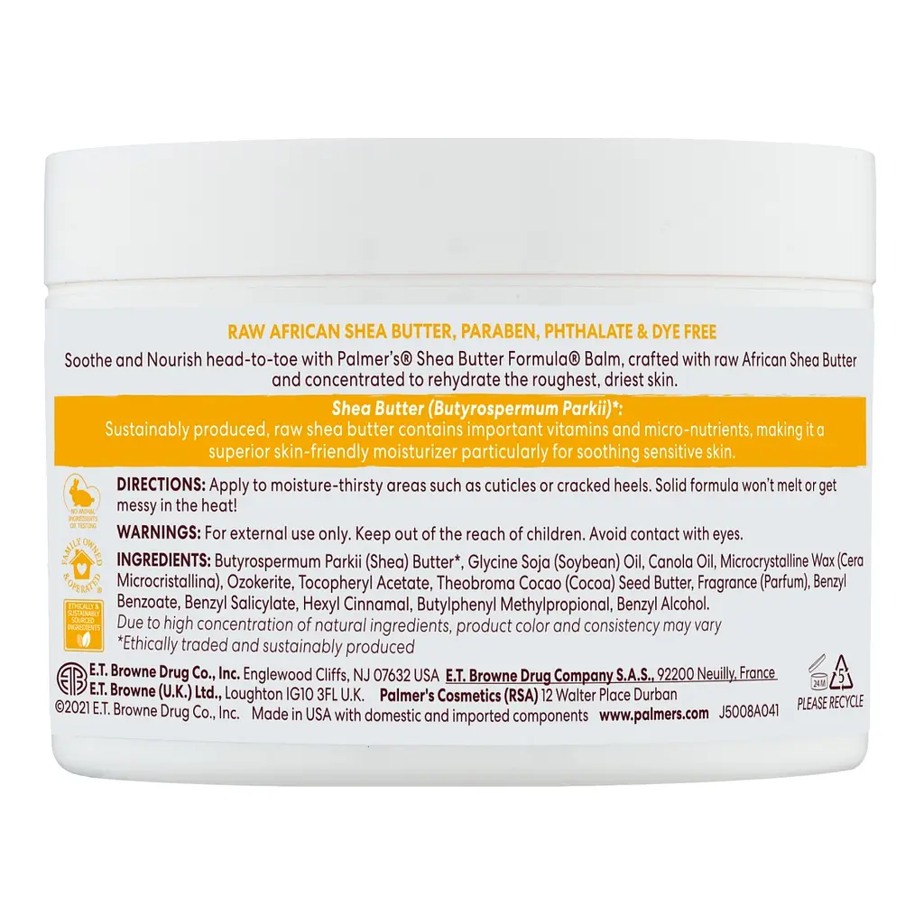 Бальзам для тіла Palmer's Shea Formula Raw Shea Body Butter Balm з олією ши та вітаміном Е 200 г  - фото 10