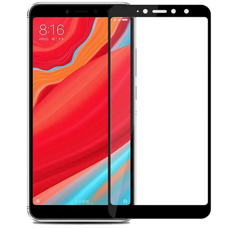 Захисне Скло Full Glue 9H Xiaomi Redmi S2 чорне - фото 3