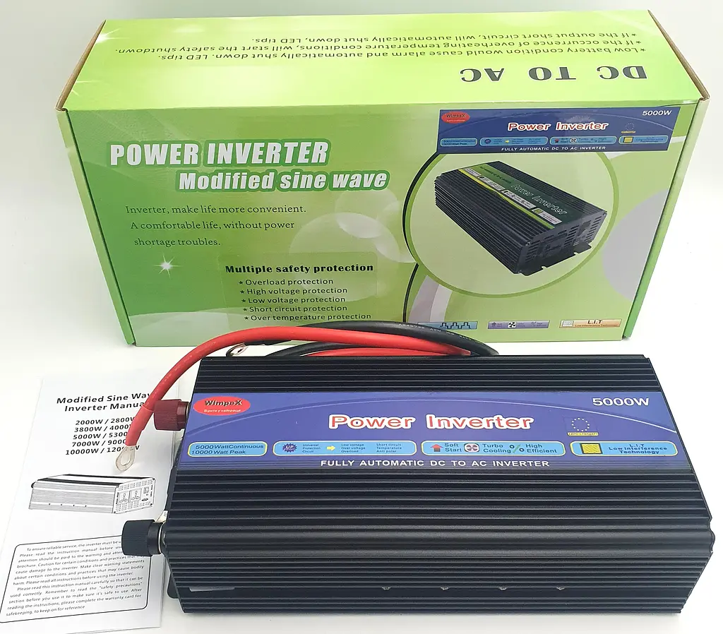 Автоінвертор 12 V-220 V 5000 W перетворювач напруги WimpeX 12 V-220 V 5000 Вт - фото 5
