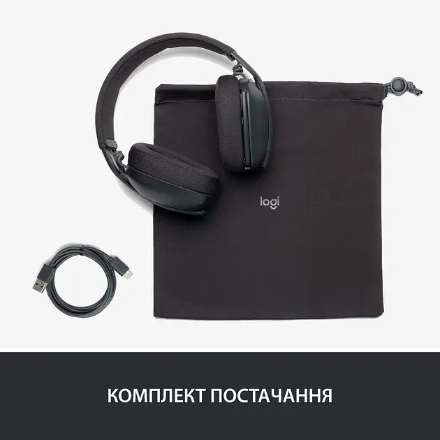Гарнітура Logitech Zone Vibe 100 Графітовий (981-001213) (6823485) - фото 10