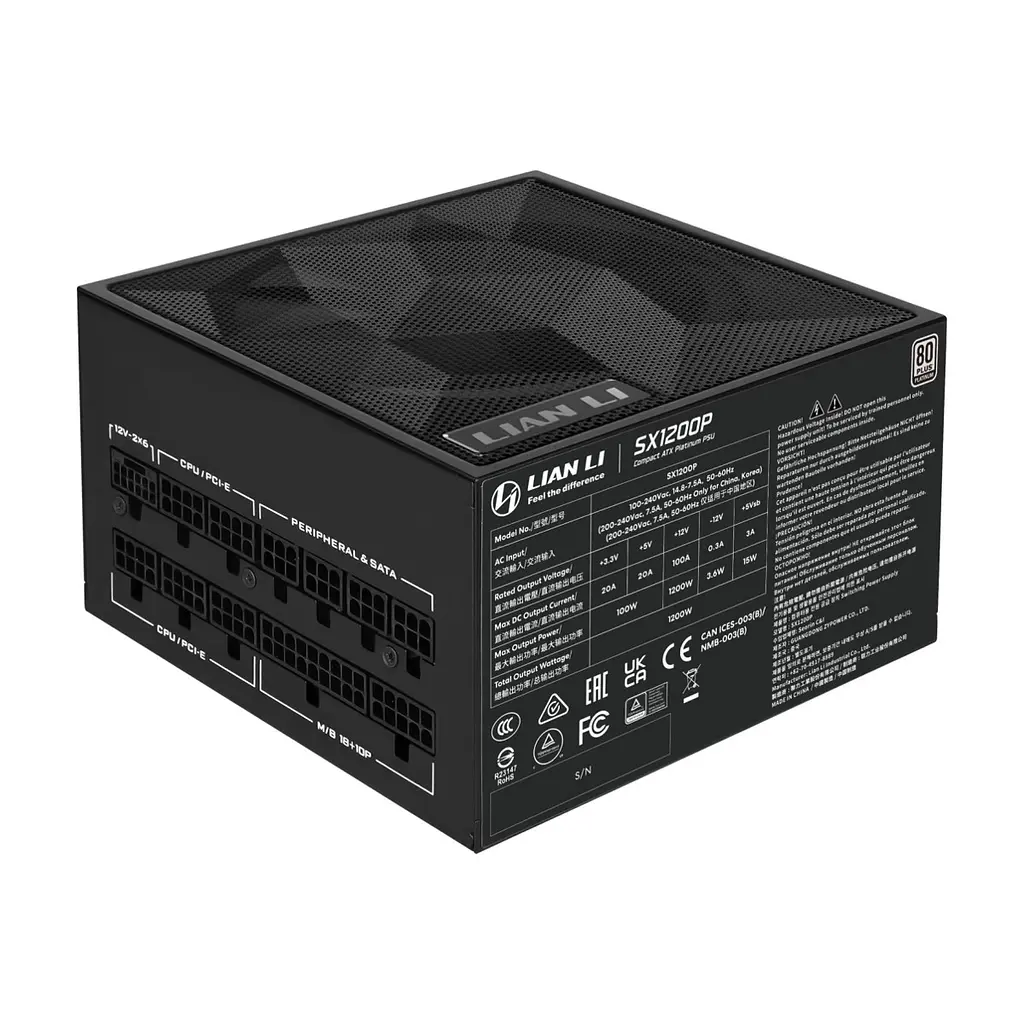 Блок живлення Lian Li 1200W SX1200P Black (G9P.SX1200P.B000.EU) - фото 3