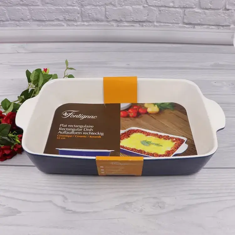 Форма для запекания Fontignac OW0014 керамическая 32 см прямоугольная для духовки - фото 3