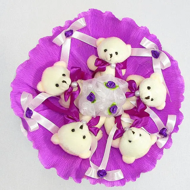 Букет из мягких игрушек 5 мишек 5291IT - фото 3