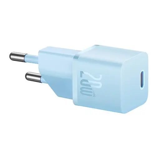Сетевое зарядное устройство для Baseus GaN5 Fast Charger(mini) 1C 20W EU синий CCGN050103 - фото 2