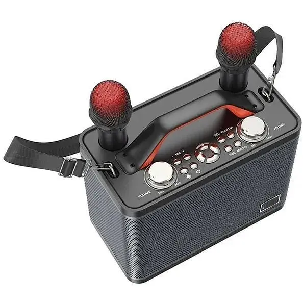 Портативна колонка XPRO BS57 валіза 30Вт USB SD FM радіо Bluetooth 2 мікрофони ДК (41912-BS57_2774) - фото 5